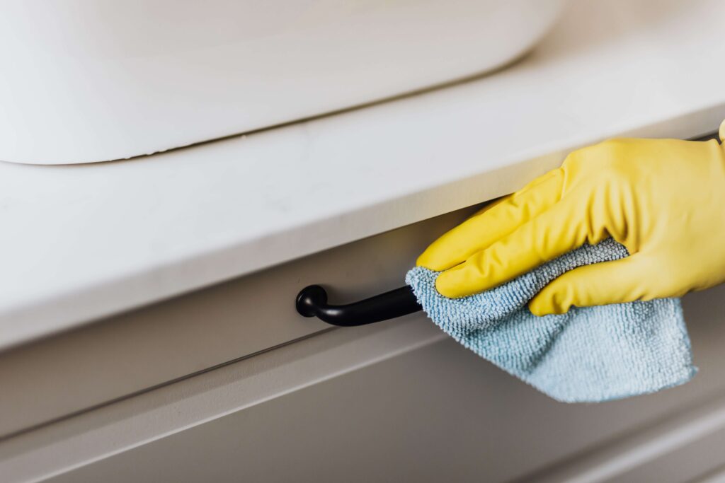 microfiber cloths for effective dusting in West Chester, Ohio.